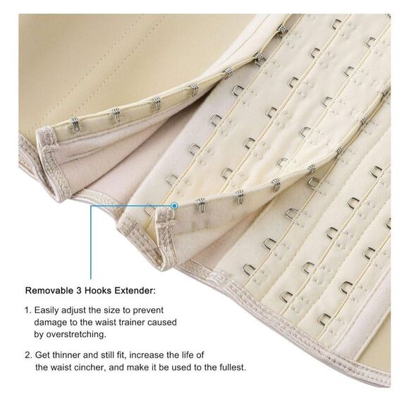 ECOWALSON Waist Trainer for Women Corset Cincher Body Shaper Girdle Trimmer with - Picture 4 of 9